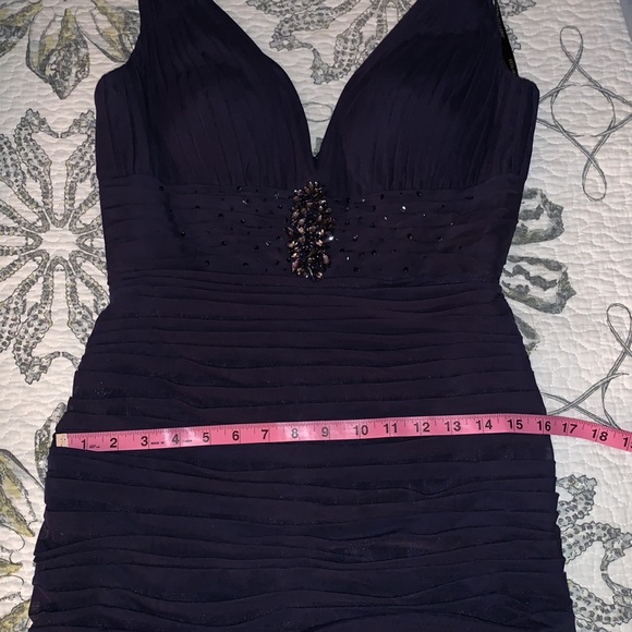 Mon Cheri Navy Blue Cocktail Dress Size 8 - Picture 6 of 6